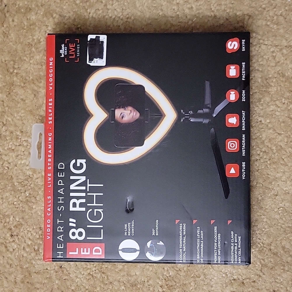 Heart shaped ring light